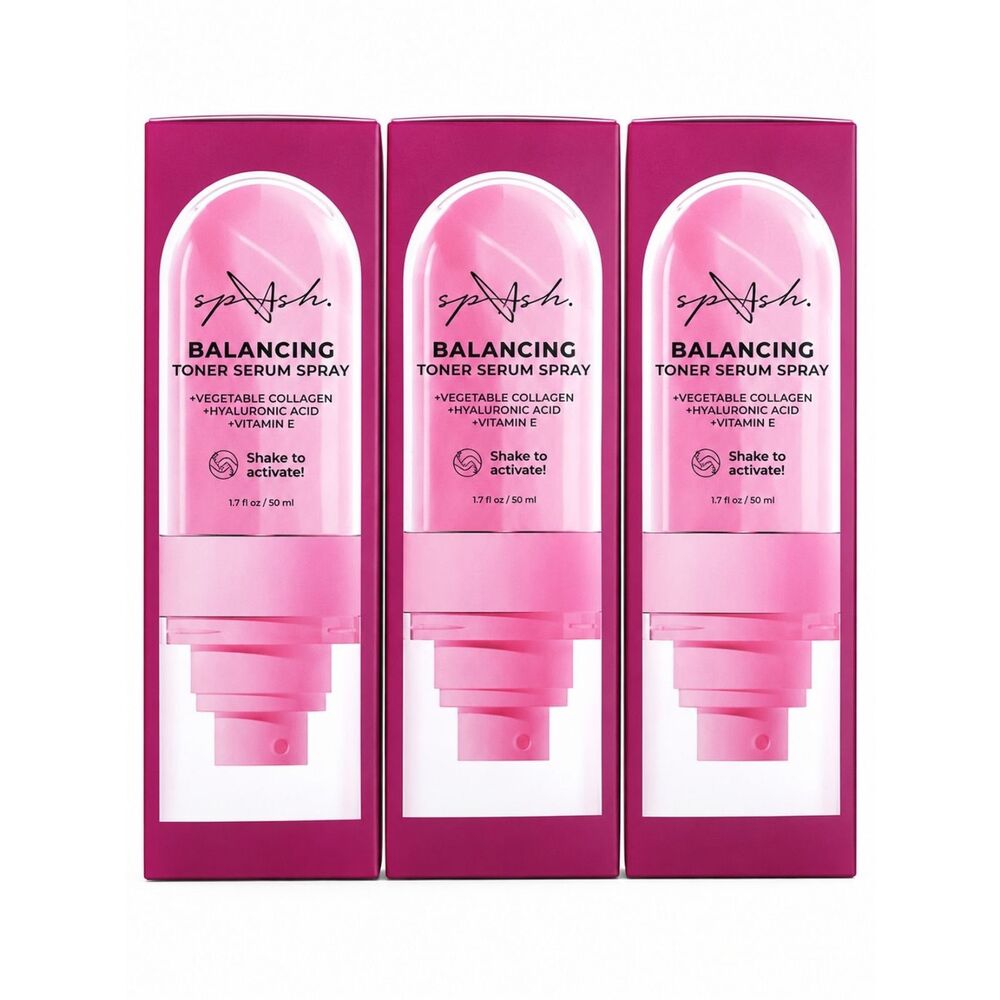 3 Pack LA Splash Balancing Toner Serum Spray 1.77 fl oz Each - New